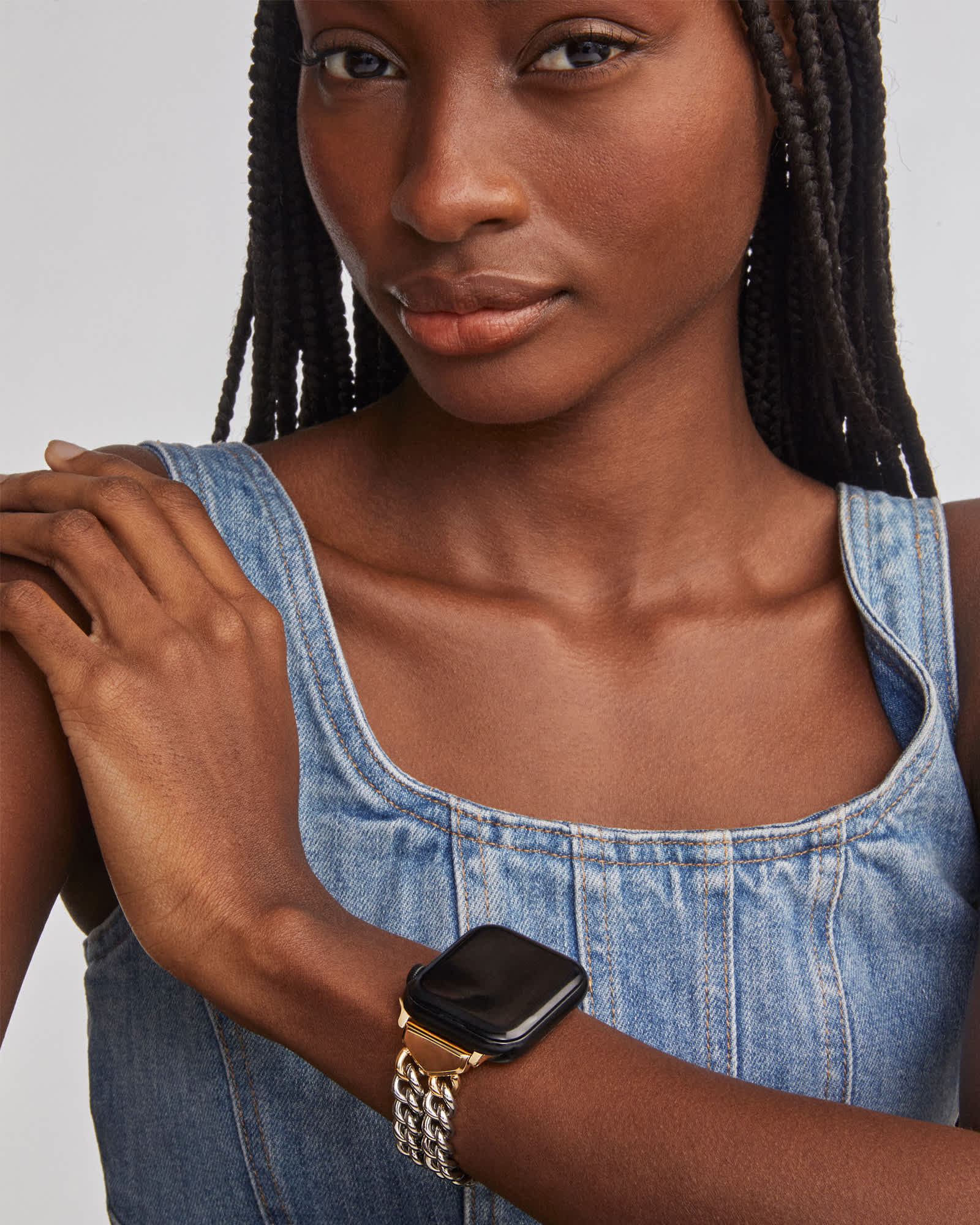 Davis Watch Band in Gold Tone Stainless Steel