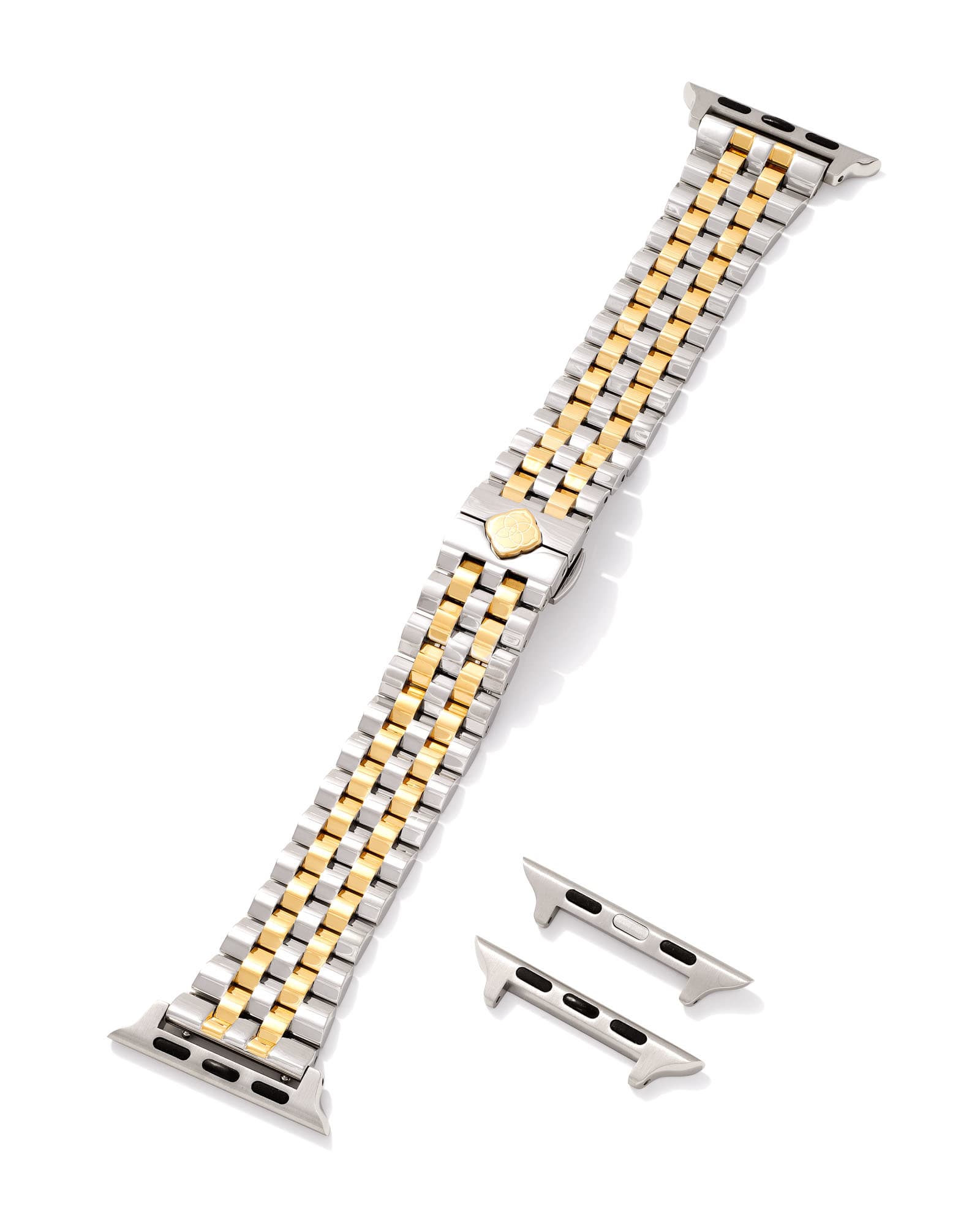 Whitley Double Chain Watch Band in Gold Tone Stainless Steel
