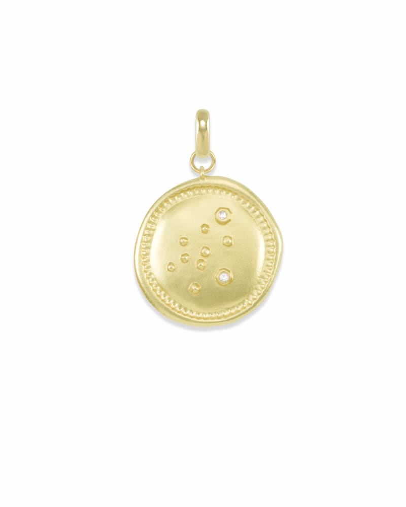 Aquarius Charm Coin in Gold | Kendra Scott