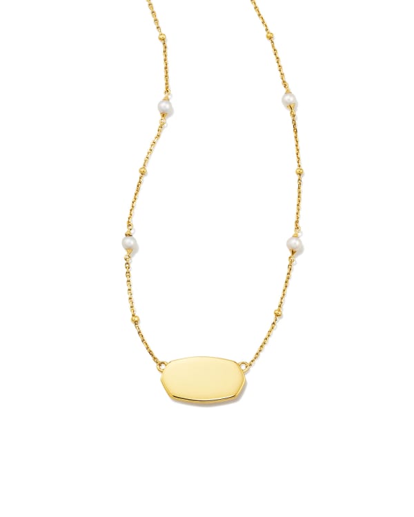 Elisa Pearl 18k Gold Vermeil Pendant Necklace in Freshwater Cultured Pearl