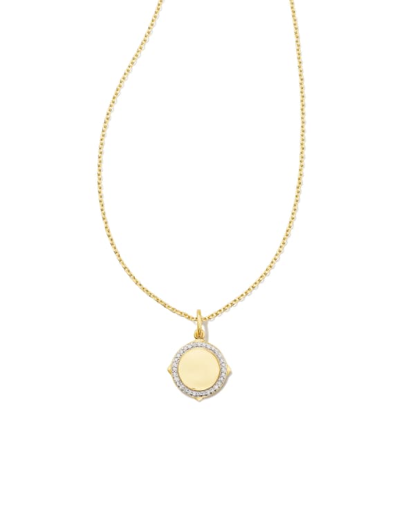 Matilda Luxe Sterling Silver Charm Necklace in White Sapphire