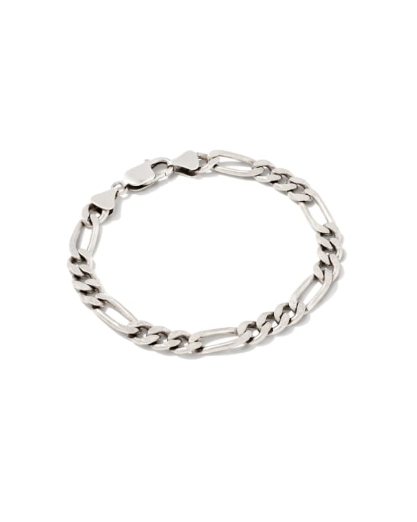 Figaro Chain Bracelet in Oxidized Sterling Silver