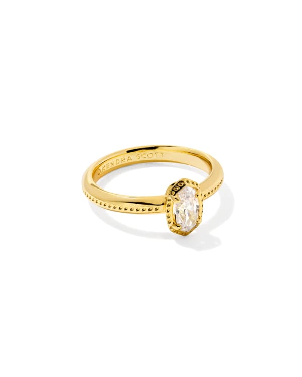 Mini Elyse Luxe Gold Band Ring