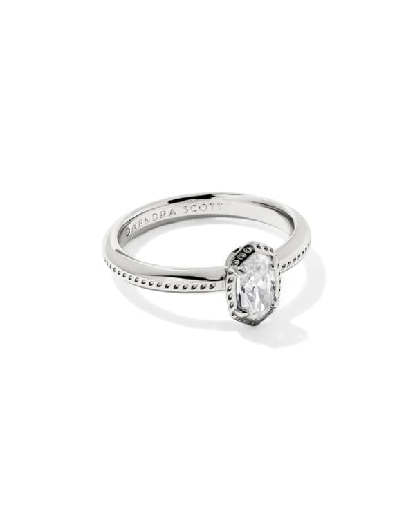 Mini Elyse Luxe Silver Band Ring