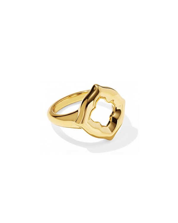 Dira Open Frame 18k Gold Vermeil Cocktail Ring