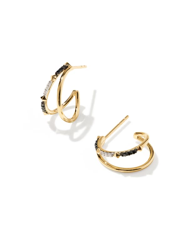 Astrid 14k Yellow Gold Split Hoop Earrings
