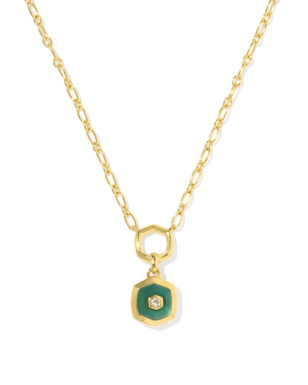 Davie 18k Gold Vermeil Stone Link and Chain Necklace 