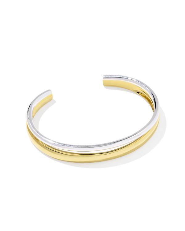 Meg Mixed Metal Double Cuff Bracelet 
