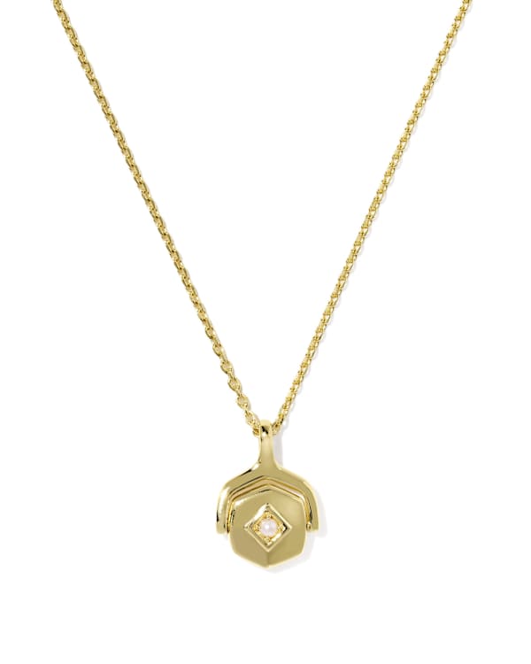 Reversible Davie 18k Gold Vermeil Short Pendant Necklace 