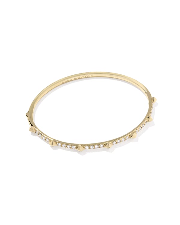 1 ct Lab Grown White Diamond Astrid 14k Yellow Gold Bangle