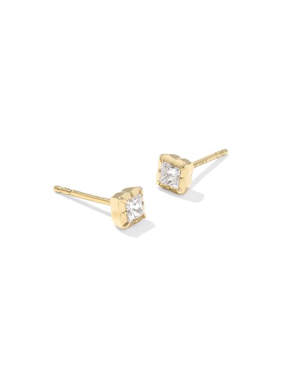 0.27 ct Lab Grown White Diamond Dira 14k Yellow Gold Studs 