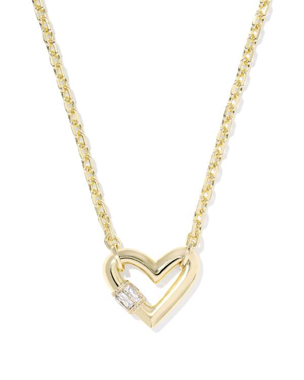 Emery Heart Gold Short Pendant Necklace