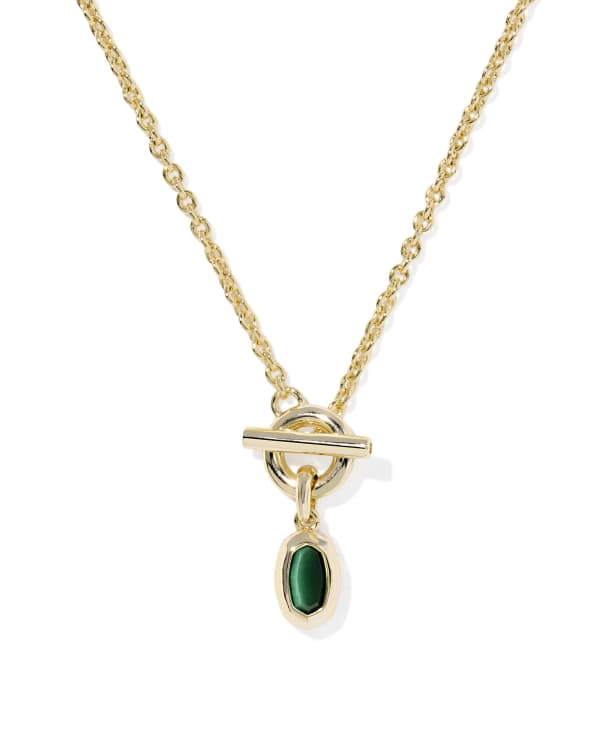 Mini Elisa Toggle Convertible Gold Short Pendant Necklace