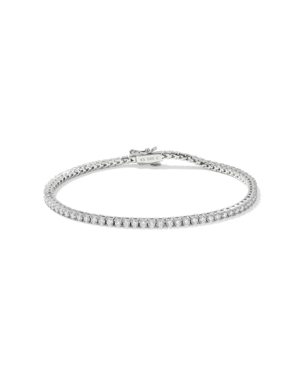 1.9 ct Lab Grown White Diamond Tennis Bracelet in 14k White Gold