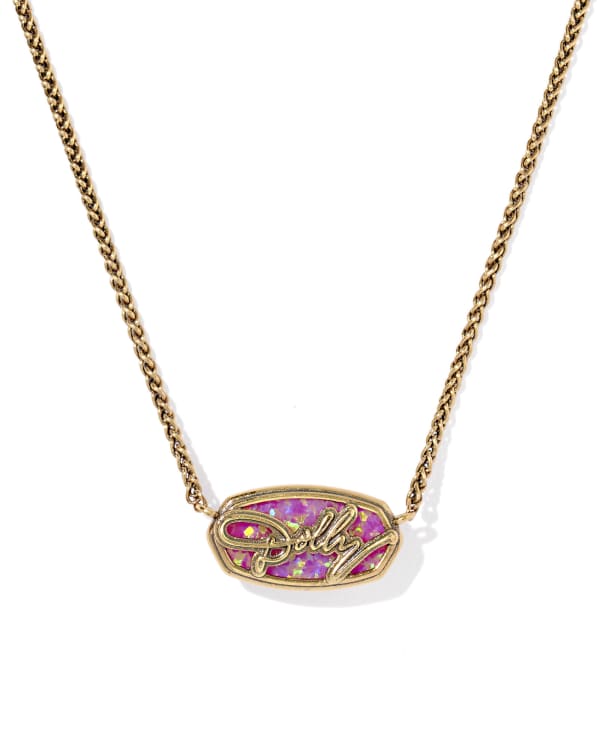 Dolly Parton x Kendra Scott Elisa Vintage Gold Short Pendant Necklace