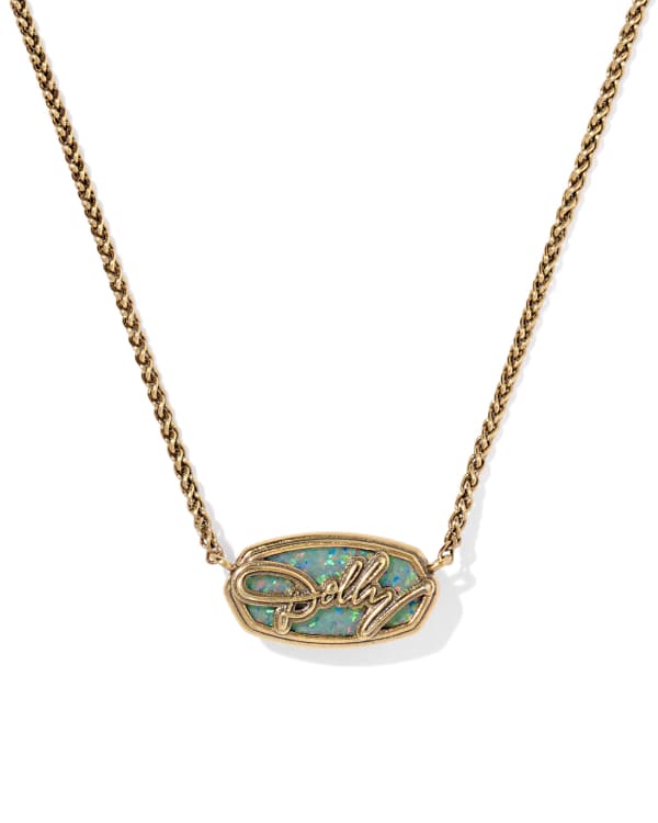 Dolly Parton x Kendra Scott Elisa Vintage Gold Short Pendant Necklace