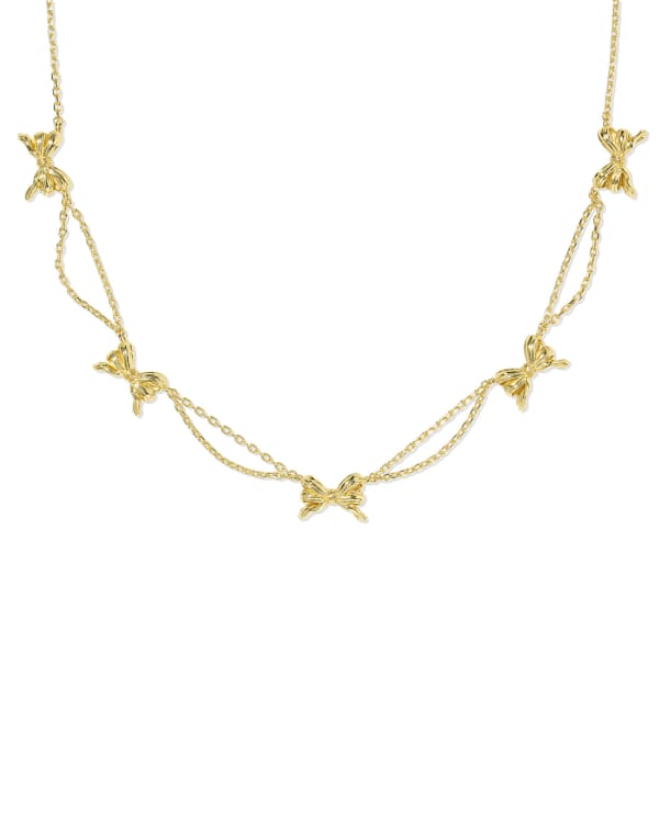 Bow Gold Strand Necklace | Kendra Scott