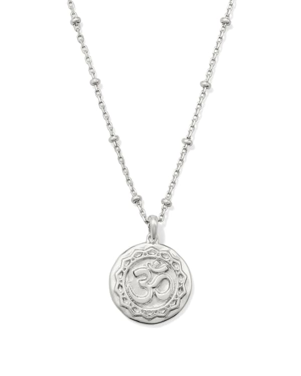 Om Coin Silver Short Pendant Necklace