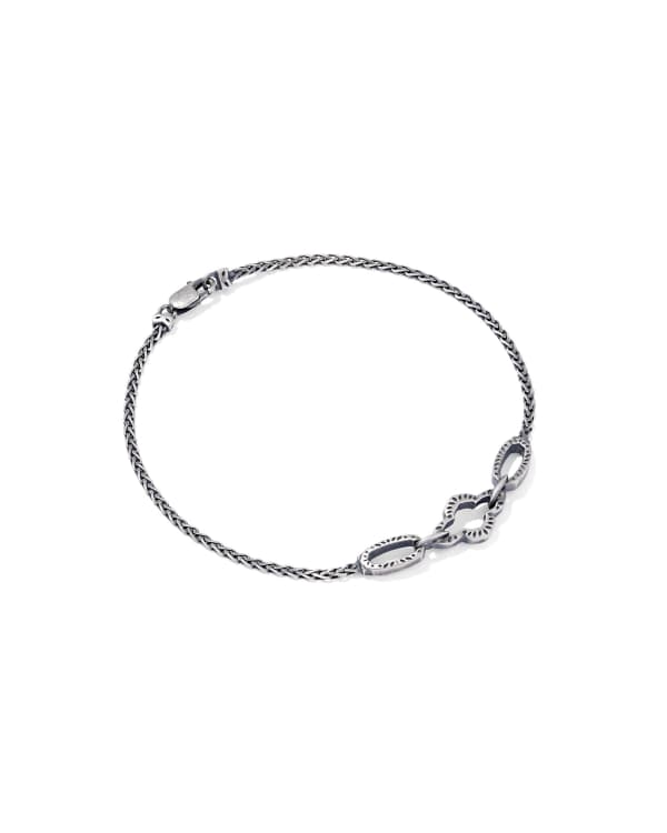 Abbie Oxidized Sterling Silver Link and Chain Bracelet