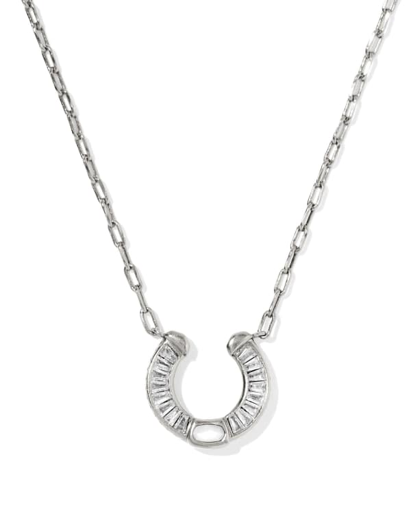 Noble Horseshoe Vintage Silver Short Pendant Necklace