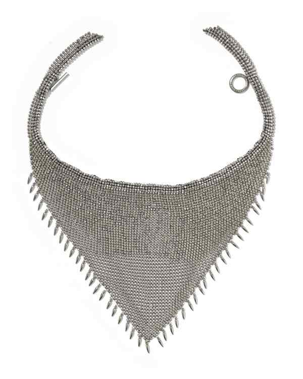 19so ヴィンテージバンダナネックレス Keziah Vintage Silver Statement Bandana Necklace | Kendra Scott