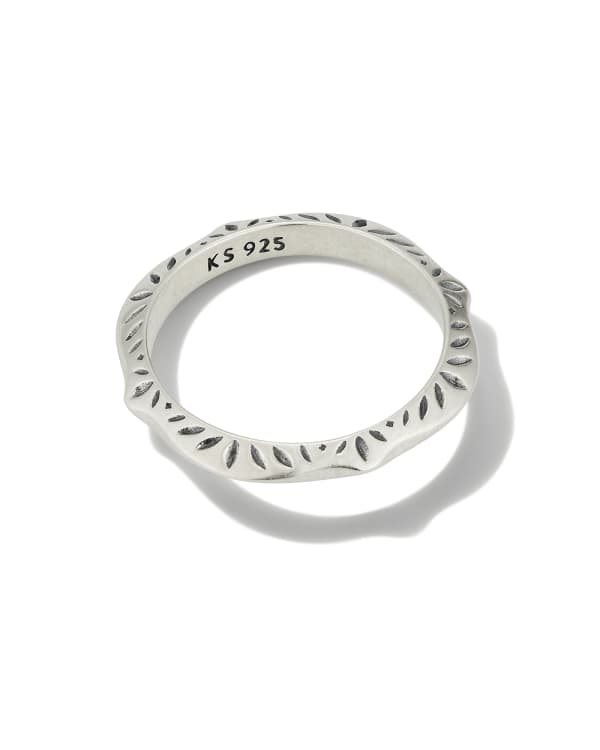 Sophee Band Ring in Oxidized Sterling Silver