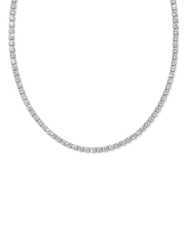 Renee Silver Tennis Necklace