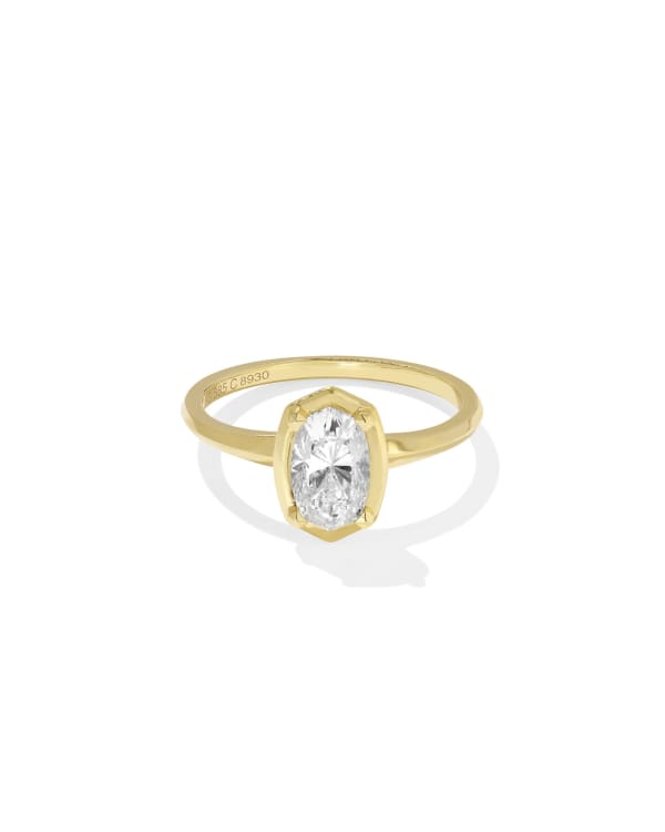 1 ct Lab Grown White Diamond Custom Elisa Statement Ring in 14k Yellow Gold