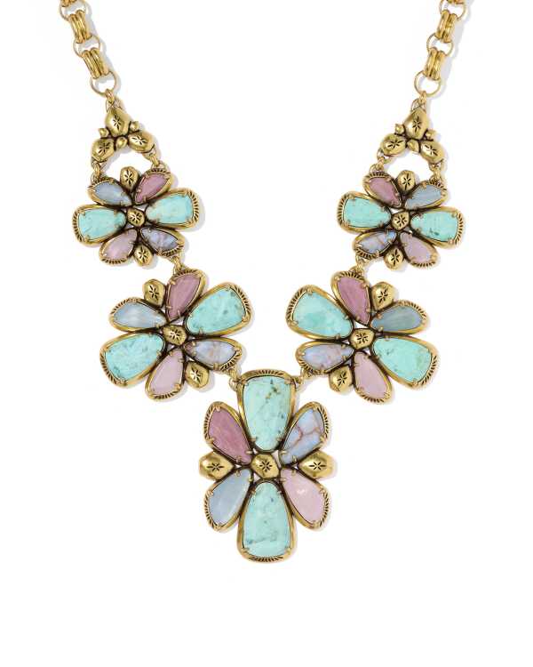 Jamie Vintage Gold Statement Necklace