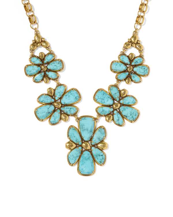 Jamie Vintage Gold Statement Necklace