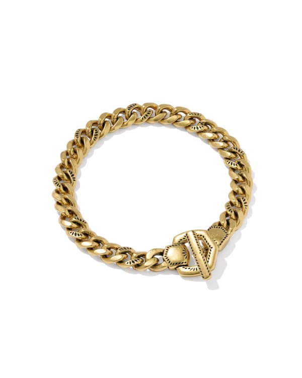 Keziah Vintage Gold Link and Chain Bracelet