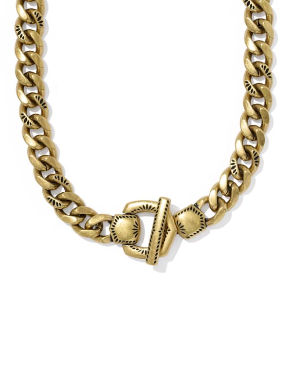 Keziah Vintage Gold Statement Link and Chain Necklace