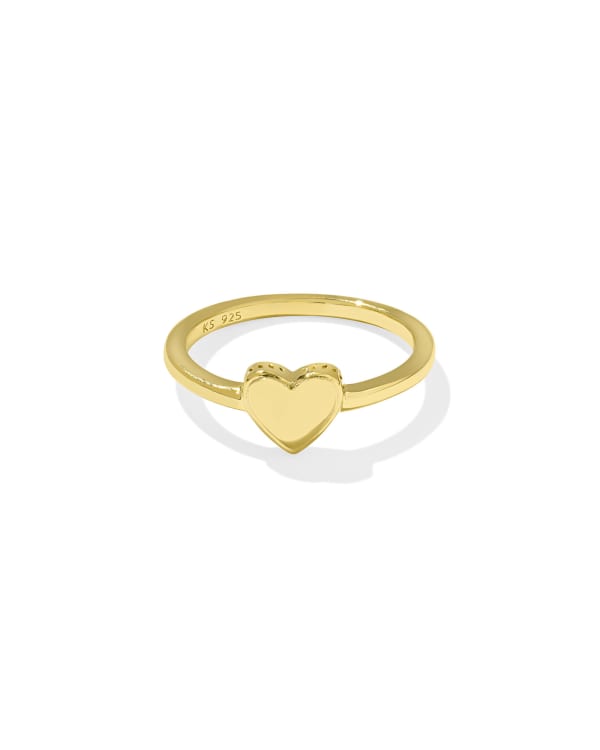 Jasmine Heart Band Ring in 18k Gold Vermeil