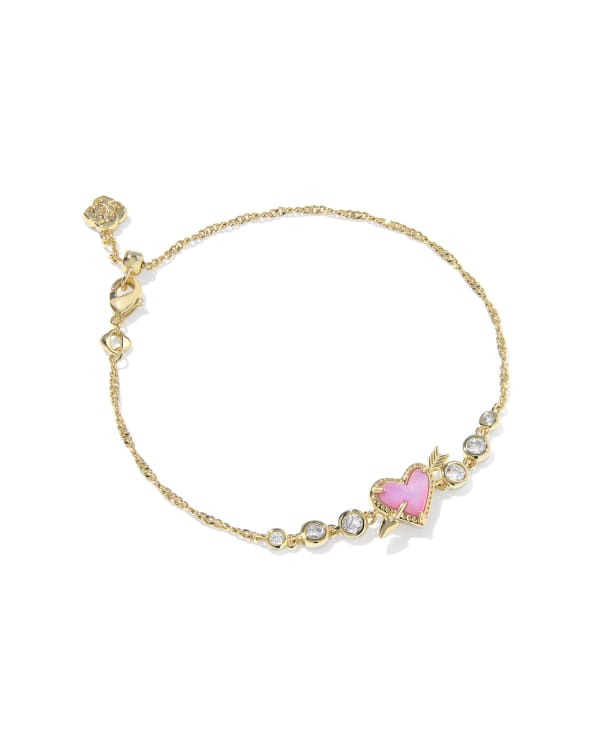 Ari Heart Arrow Gold Tennis Bracelet