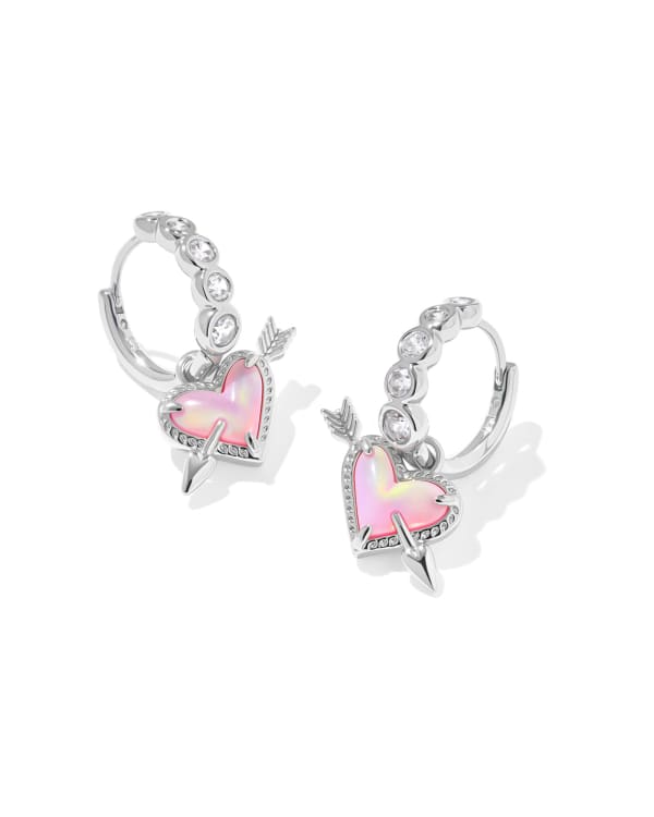 ✽ pink heart earrings ✽