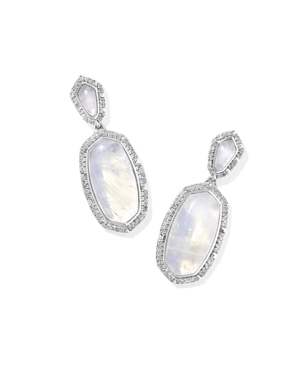 Dani 14k White Gold Statement Earrings