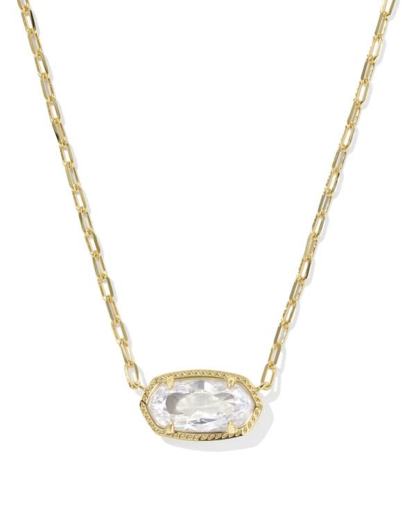 Elisa Luxe Gold Short Pendant Necklace 