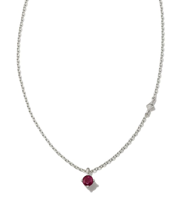 Maisie Sterling Silver Pendant Necklace in Ruby