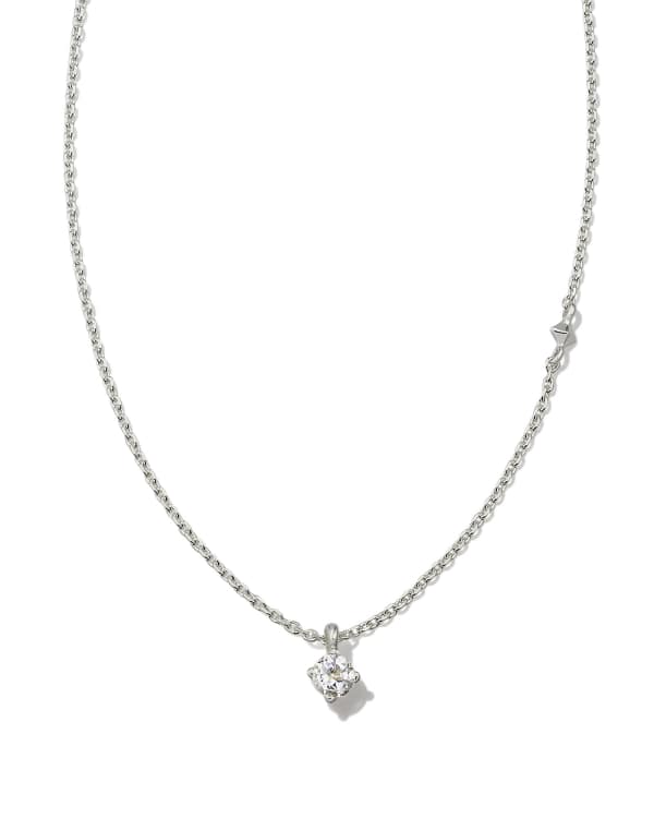 Maisie Sterling Silver Pendant Necklace in White Topaz