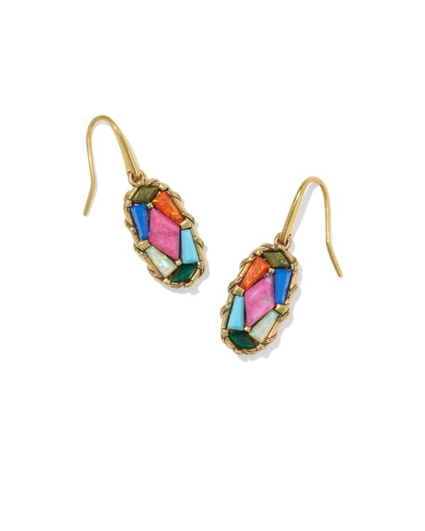 Dolly Parton x Kendra Scott Patchwork Lee Vintage Gold Drop Earrings