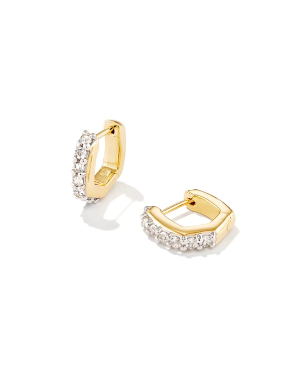 Set da donna placcato in oro rosa 18 kt, con pietre trasparenti