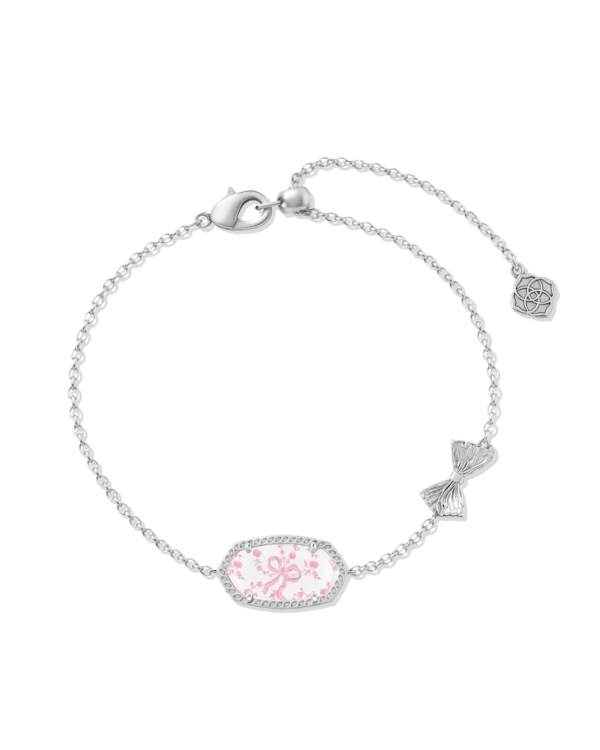 Kendra Scott x LoveShackFancy Bow Silver Elaina Delicate Chain Bracelet