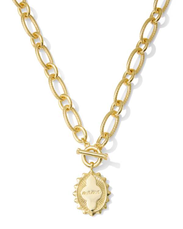 Mama Gold Link and Chain Necklace