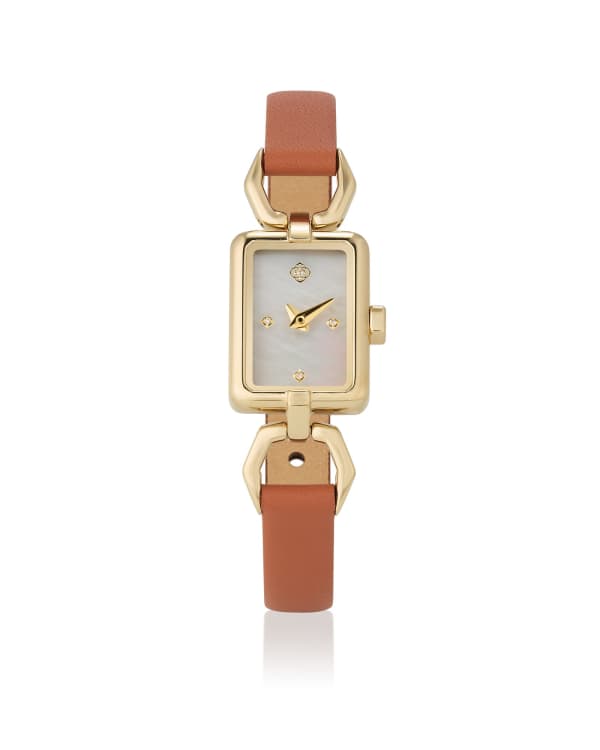 Adela Gold Leather Watch