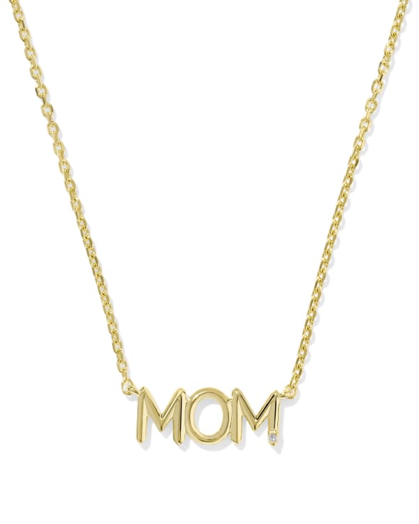 Mom Sparkle 18k Gold Vermeil Short Pendant Necklace