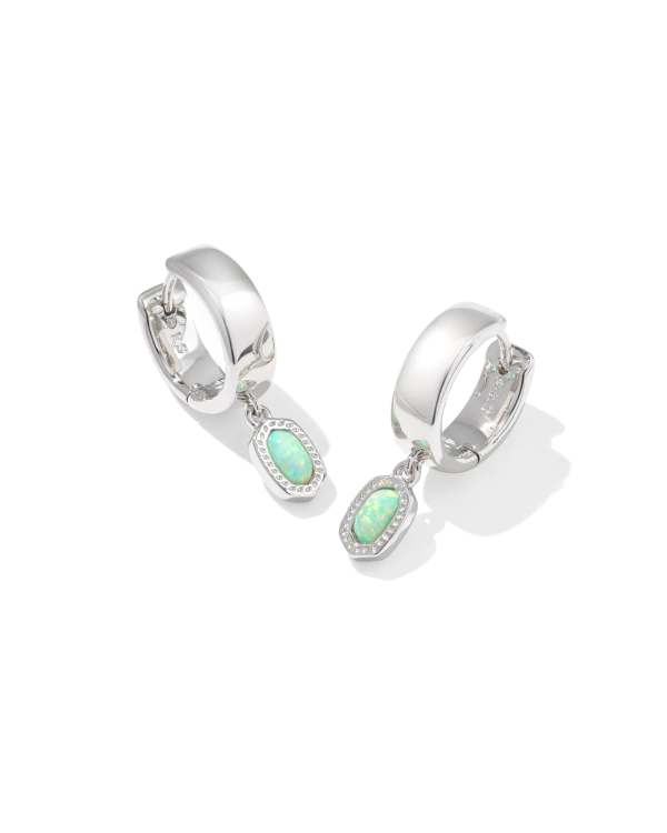 Mini Ellie Silver Wide Huggie Earrings