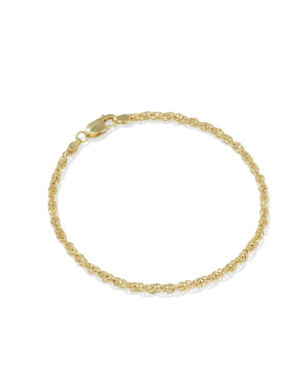 Ryan Rope Chain Bracelet in 18k Gold Vermeil