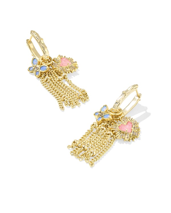 Dolly Parton x Kendra Scott Ari Heart Butterfly Gold Huggie Earrings