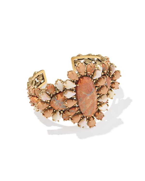 Flynn Vintage Gold Statement Cuff Necklace