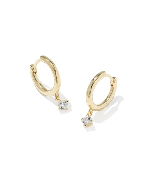 Maisie 18k Gold Vermeil April Huggie Earrings